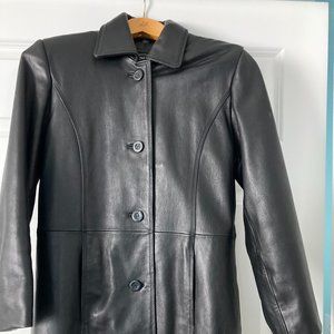 Ladies Black Leather Jacket